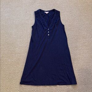 Lilly Pulitzer Navy Top with Gathered Neckline